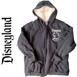 DISNEYLAND➕55th Anniversary Sherpa Faux Fur Lined Zip Hoodie Jacket